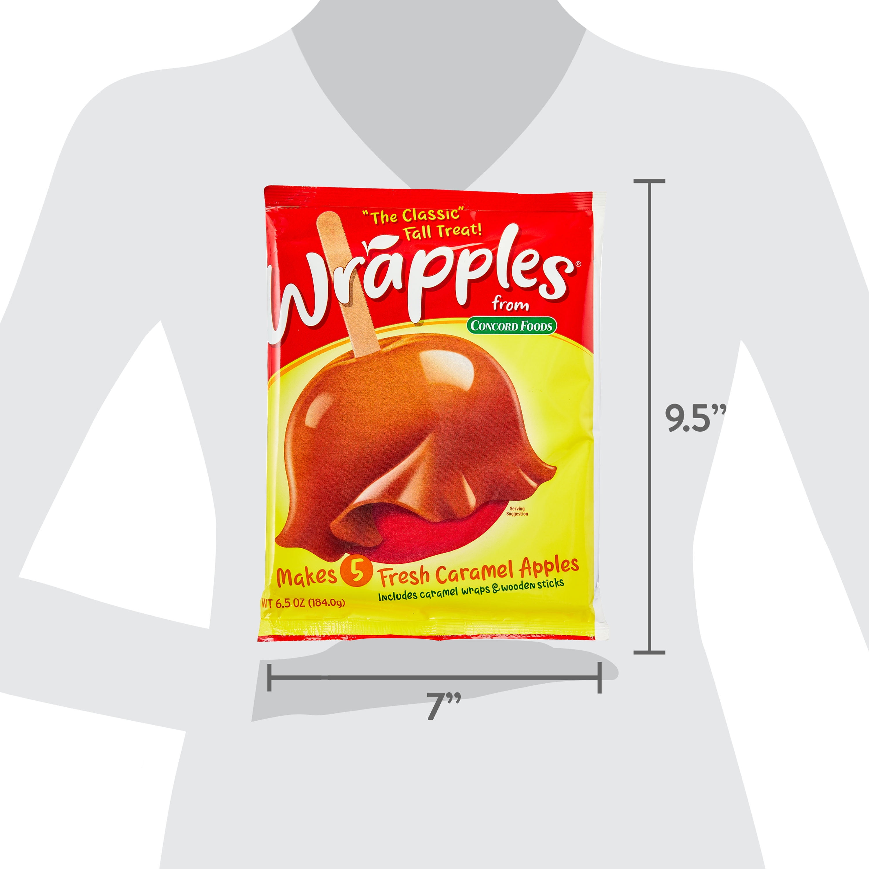 Concord Foods Simply Concord Caramel Apple Wrap, 6.5 oz Package