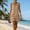 Khaki, variant on Odbmxy Womens Mini Dress Tunic Cotton Linen Summer Casual Sun Dresses Women Sleeveless Peplum V-Neck Vacation