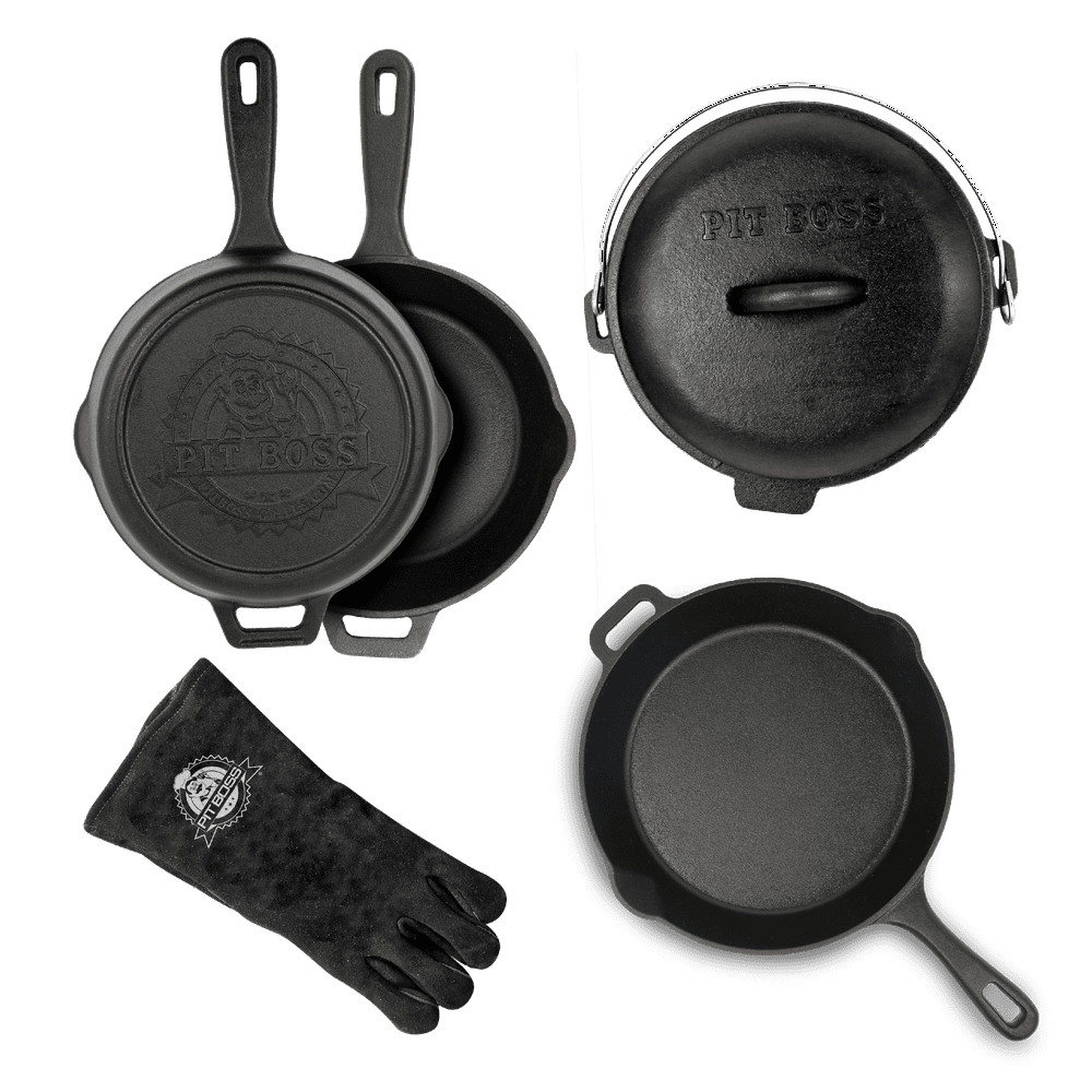 Pit Boss 6Piece PreSeasoned Cast Iron Set, Cast Iron Beginner Set