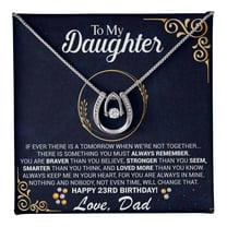 23rd Birthday Daughter Gift Necklace, Gift From Dad, Lucky in Love Jewelry For 23rd Birthday Daughter, Gift for 23 Year Old Daughter from Father jewelry