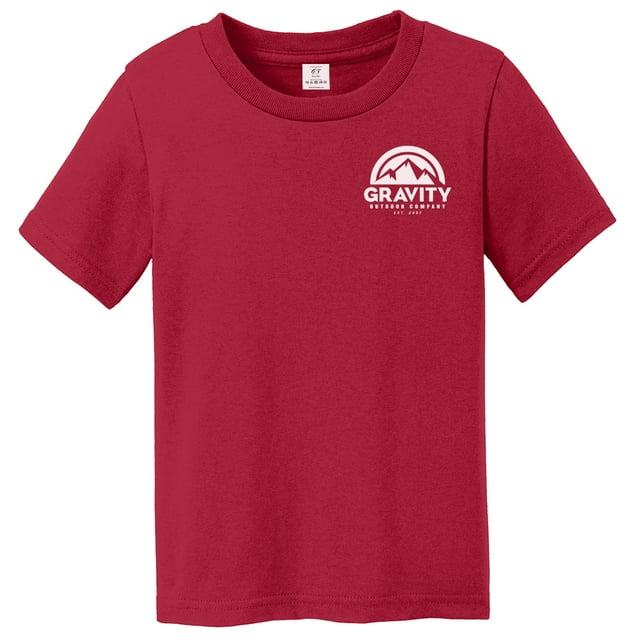 Gravity Outdoor Co. Chemise de Voyage pour Tout-Petit, Rouge Blanc 3T