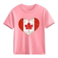 thumbnail image 2 of ITSAME T-Shirt for Boys Girls, Short Sleeve Round Neck Heart Print Kids Casual Fashion Loose Pullover Pink Size 3T, 2 of 6