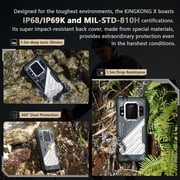 CUBOT King Kong X Rugged Smartphone 5G, 32GB 512GB,Android 14 Rugged Phones, 10200mAh, 6.583 FHD-Black