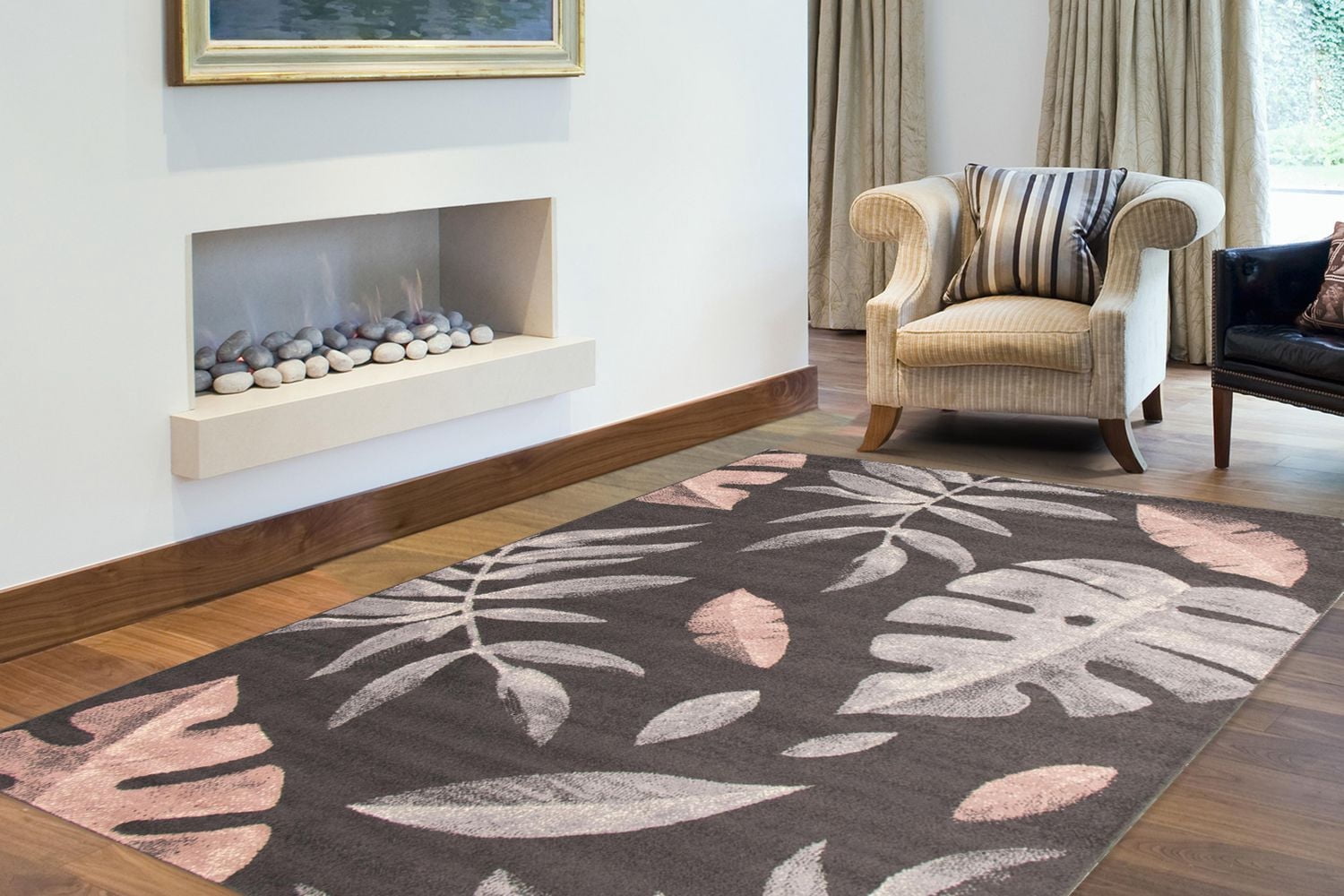 ECARPET Floral Area Rug for Living Room, Bedroom, Nursery, Kids Presly Collection