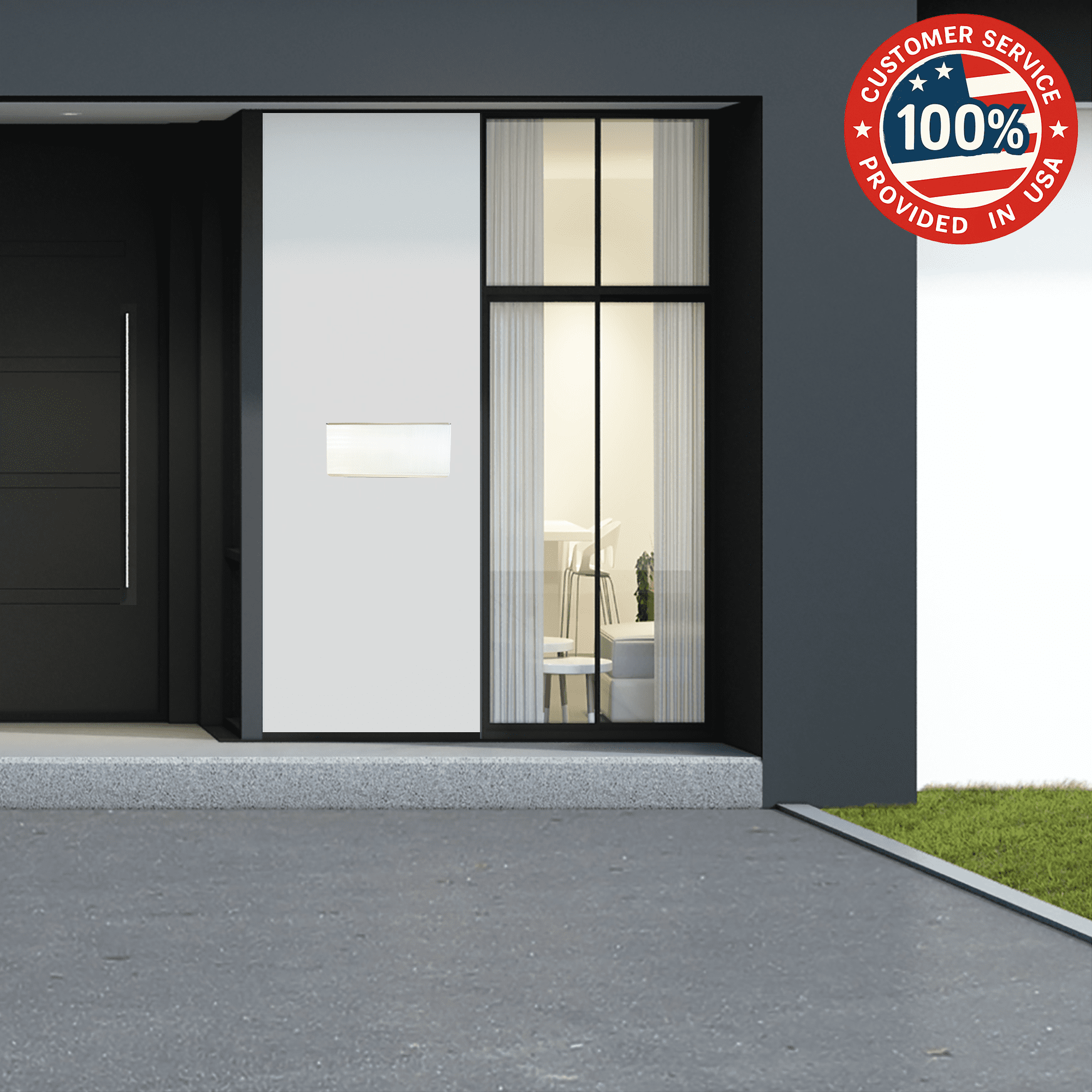 Through-The-Wall Drop Box with Rainproof Cover | Heavy Duty Through Wall Mailbox with 10-Inch Adjustable Chute | Rainproof Locking Drop Safe for Mail, Rent, Checks, Cash, and Keys, Gray