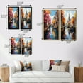 thumbnail image 4 of Designart "Vibrant Waterways Beige Canal Spectrum II" Canals Framed Wall Art Set Of 2 - Beige Architecture Framed Canvas Set For Living Room Decor, 4 of 6