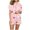 Hot Pink, variant on Yievot Womens Pajama Sets 2 Piece Graphic Print Button Down Short Sleeve Pj Set Summer Soft Sleepwear Loungewear