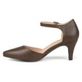 thumbnail image 3 of Brinley Co. Women's Faux Leather Comfort Sole D'orsay Ankle Strap Almond Toe Heels, 3 of 6