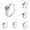 Silver 6Packs, variant on Invisible Ring Size Adjuster Ring Sizers, Metal, 0.03 lb, Silver, 4 Count Per Pack