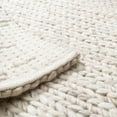 thumbnail image 5 of Elegant Rug Store Hand Woven Chunky Wool Loops Area Rug, Ivory/Off-White & Textured Beige 4X6FT, 5 of 5