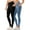 Black/Light Blue, variant on 2 Pack Women's High Waisted Active Full Length Leggings With Side Pockets 28"Inseam Yoga Workout Pants