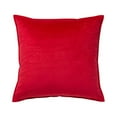 thumbnail image 2 of Housse de Coussin de Siège Couleur Unie Velours Durable Remplacement Doux Décoratif Réutilisable Fermeture Éclair Accessoires Rouge 40x40cm, 2 of 9