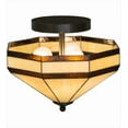 thumbnail image 7 of Meyda Tiffany 182677 Topridge 3 Light 14" Wide Semi-Flush Ceiling Fixture - Bronze, 7 of 7