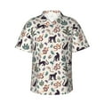 thumbnail image 2 of Yiaed Black Cat And Snake Print Hawaiian Shirt for Men Short Sleeve Button Down Shirts Beach Shirts for Men-Medium, 2 of 5