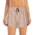 thumbnail image 2 of Goofa Beige Sparkling Glitter Printed Women 2 in 1 Running Shorts,Quick Dry Athletic Workout Shorts,High Waisted Athletic Shorts with Liner Pockets-, 2 of 9