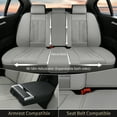 thumbnail image 3 of Florich Full Set Car Seat Covers, Premium Faux Leather Seat Protectors, Breathable Material Cushions Universal Fit for Most Cars, Gray, 3 of 8