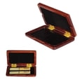 thumbnail image 4 of Mahogany Wood Reed Storage Case for Tenor/Alto/Soprano Saxophone & Clarinet - Holds 2 Reeds, Soft Cloth Lining, 2 Ventilation Holes, Smooth Surface, Exquisite Craftsmanship, Red Color (Reeds Not, 4 of 6