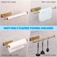 thumbnail image 2 of Portarrollos de papel autoadhesivo, portarrollos de papel de cocina dorados de acero inoxidable, portarrollos de papel montado en la pared STOL, 2 of 5