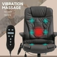 thumbnail image 3 of HOMCOM High-Back Massage Office Chair, Heated Reclining Computer Chair with Remote, Dark Brown, 3 of 9