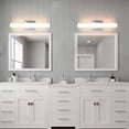 thumbnail image 4 of Lucere 25'' 24W Brushed Nickel Dimmable LED Vanity Mirror Light, 3000K Warm White Light, For Bathroom,Bedroom, Hallway, Home Office/Study, Kitchen, Living Room, 4 of 10