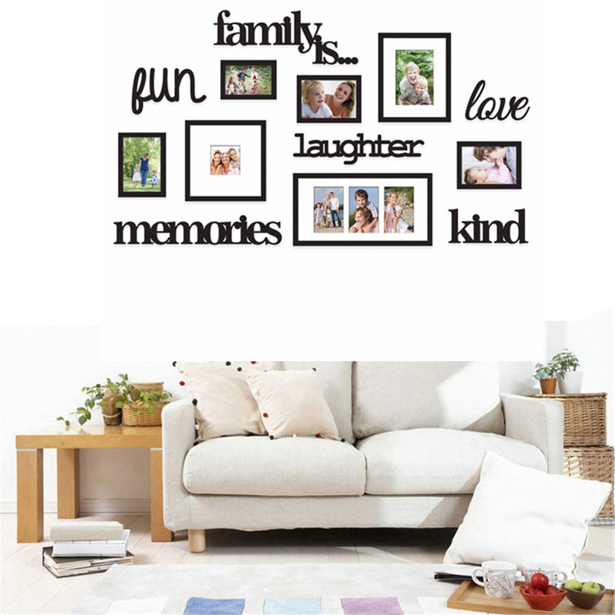 3D Family Tree Acrylic Photo Picture Collage Frame Kit Wall Art Home Decor Gift 