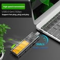 thumbnail image 3 of for M.2 SATA SSD Enclosure, M.2 SATA SSD Enclosure with Display, USB3.2 Gen1 Type-A to SATA NGFF Based M.2 Solid State Drive Adapter Reader, High-Strength ABS, 3 of 8
