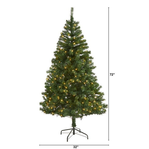Nearly Natural 6ft. Northern Tip Pine Artificial Christmas Tree with 250 Clear LED Lights