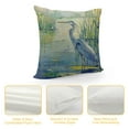 thumbnail image 4 of COMIO  Heron Throw Pillow Cover Watercolor Blue Heron Crane Bird Animal Wildlife Leaves Water Nature Square Pillow Case Cushion Cover for Home Car Decorative, 4 of 5