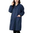 thumbnail image 4 of BODOAO Women's Long Raincoats Rain Jacket Waterproof Hooded Windbreaker Lightweight Coat for Outdoor Women's Extended Hood Thin Work Clothes Household Rainproof and Windproof Use Coat Navy 4Xl, 4 of 9