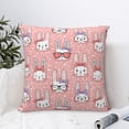 thumbnail image 4 of Pofeuu Girl Rabbit Print Double-sided plush pillowcase Square Throw Pillow Covers Pillows Cover for Living Room Bedroom Sofa Couch Cushion Cover（No pillow core）-22"x22", 4 of 7