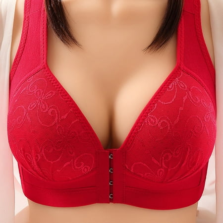 

2 packs * Women Sexy Lace Front Button Shaping Cup Adjustable Shoulder Strap Large Size Underwire Bra sports bras for women high support large bust