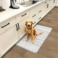 thumbnail image 6 of Anti Fatigue Kitchen Mat, Padded Kitchen Floor Mats 17.3"x29", Non Slip Waterproof Kitchen Rug, Geometric Comfort Standing Mat for Laundry, Office, Sink, Desk Brown and White, 6 of 6