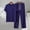 Navy, variant on Mens Modal Pajamas Set Lightweight Loungewear Short Sleeve Top and Pants Soft Sleepwear Pjs Sets Size 5XL White