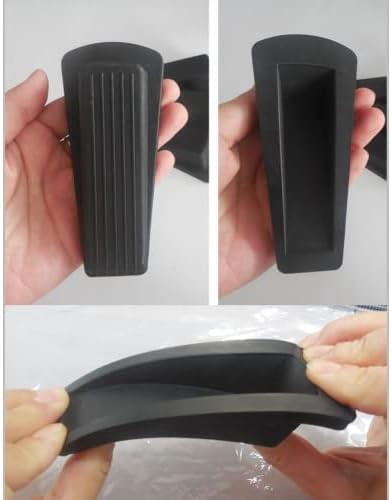 Door Stop, Door Stopper, Door Wedge, 6 Pack Rubber Door Stopper, Rubber Door Stops for Bottom of Door, Works on All Floor Types (Black White)