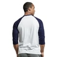 thumbnail image 2 of Top Pro Men's 3/4 Sleeve Raglan Baseball Tee - Navy White, 2 of 2