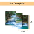 thumbnail image 2 of Forest Canvas Wall Art Print Waterfall in Kanchanaburi Thailand Painting Wall Decor for Living Room Home Decoration Gallery Wrapped Posters and Prints Ideal Gifts - 12" x 16" x 3 Panels, 2 of 6