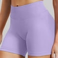 thumbnail image 4 of adviicd Women Workout Impact Shorts 4.5 Scrunch Lifting Tummy Control Gym Shorts Comfy Running Seamless Booty Biker Shorts Light Purple, XL, 4 of 5