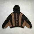 thumbnail image 5 of Sudadera con capucha de estilo Harajuku para mujer, con bordado geométrico, empalme gótico, Y2k, sencilla, para uso diario, con patrón suelto, informal, para hombre, 5 of 5