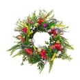 thumbnail image 2 of Guirnalda decorativa de flores silvestres artificiales para primavera y verano, decoración para puerta 35 cm Ndcxsfigh Libre de BPA, 2 of 3