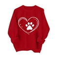 thumbnail image 2 of NexTorq Love Sweatshirt - Valentines Day Sweatshirt for Women Funny Love Heart Shirts Casual Valentine Pullover Long Sleeve Tops A1-Red L, 2 of 8
