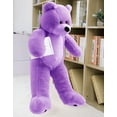 thumbnail image 7 of WOWMAX Giant Cuddly Teddy Bear Stuffed Plush Animals Daneey 3 Foot Teddy Bear Toy Doll for Valentine's Day Birthday Gift Purple 36 Inches, 7 of 7