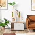 thumbnail image 4 of Gymax All-in-One Cat Tree w/ Litter Box Enclosure Cat Tower Scratching Posts Ladder, 4 of 10