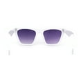 thumbnail image 4 of Womens Gothic Square Rectangle Cat Eye Plastic Fashion Sunglasses White Purple, 4 of 4