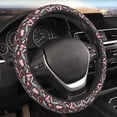 thumbnail image 3 of Lsque Various Languages Mother Ultra Soft Car Steering Wheel Cover for Women, Standard 15 inch Size for Truck Van SUV Auto, 3 of 8
