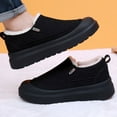 thumbnail image 6 of Black Men Relaxed Velvet Thick Bottom Outdoor Shoes For Fall And Winter Season With Soft Sole Snow Boots And Comfortable Fit, 6 of 9