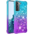 thumbnail image 3 of Case for Samsung Galaxy S21 Plus, Galaxy S21 Plus Case Liquid Cute Clear Glitter Shockproof Anti-Scratch Soft TPU Protective for Girls Women Phone Case for Samsung Galaxy S21 Plus Gradient Blue, 3 of 12