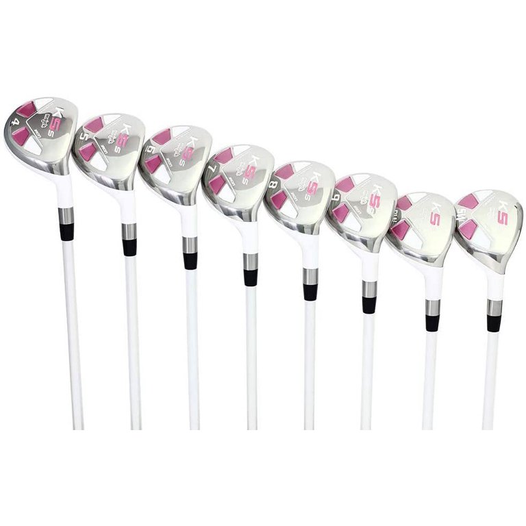 Majek White Pearl Petite Ladies Golf Hybrids Irons Set New Petite Women  Best All True Hybrid Ultra Light Weight Forgiving Woman Complete Package