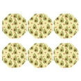 thumbnail image 2 of Fuzoiu Avocados And Hearts Print Leather Coasters Set,Drink Coasters Set of 6,for Tabletop Protection, Durable PVC Coasters,Home Décor and Housewarming Gift,Octagon, 2 of 7