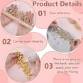 thumbnail image 3 of Rhinestone Applique Golden Sewing Applique 8.67x2.56x0.2inch Color Wedding Craft Rhinestone Applique Flower Leaves Rhinestone Applique for Wedding Dress Bridal Belt Decor, 3 of 9