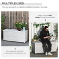 thumbnail image 4 of White Wooden Deck Box Bench - 50” Patio Storage Container with Ventilation & Weather-Resistant Finish for Garden, Backyard & Outdoor Use, 4 of 7